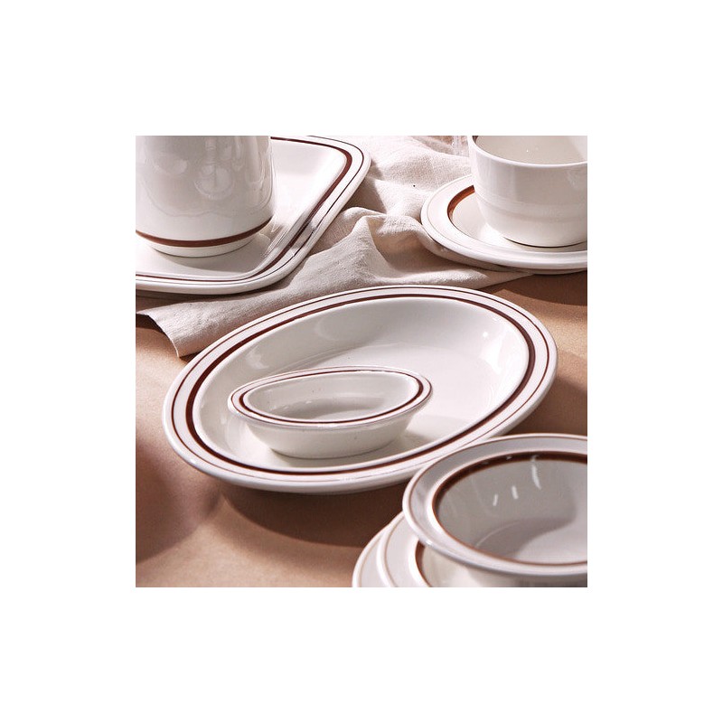 Syracuse maple line oval sauce bowl 10cm 2 colors, line