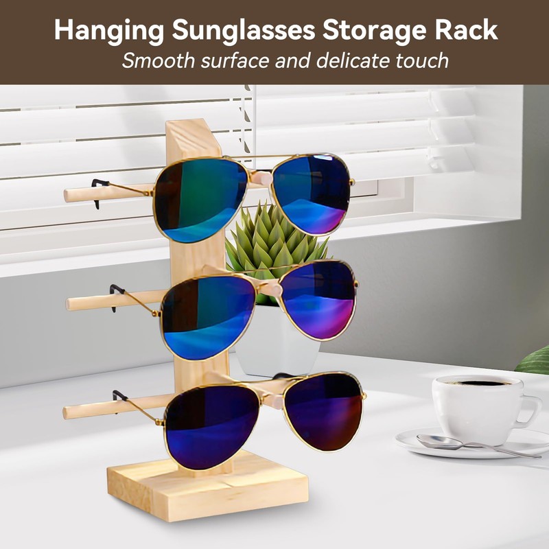 Sunglasses Stand, Wooden Sunglasses Rack, Wooden Glasses Holder Organiser, Glasses