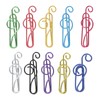 100Pcs Cute Note Paper Clips 10 Colors Metal Music Note