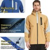 Arasiyama Men's Lightweight Waterproof Rain Jacket Windproof Raincoat with Hood