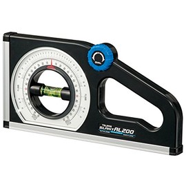 TAJIMA SLANT Angle Meter - Dual-Scale Rotary Pitch Finder with Thumb Dial & Magnetic Base - SLT-AL200M