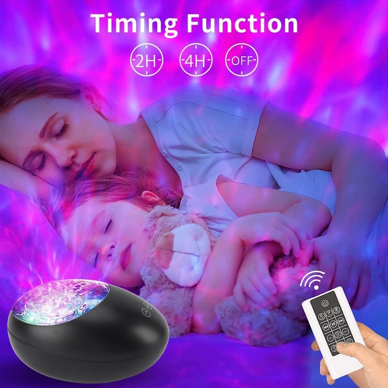 Star Projector RGB Remote Control 360° Rotating USB Charging with