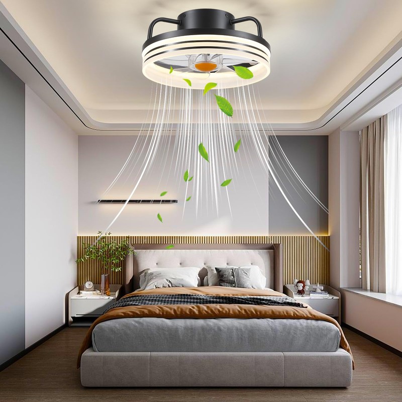 Mpayel Ceiling Fans with Lights and Remote - Flush Mount