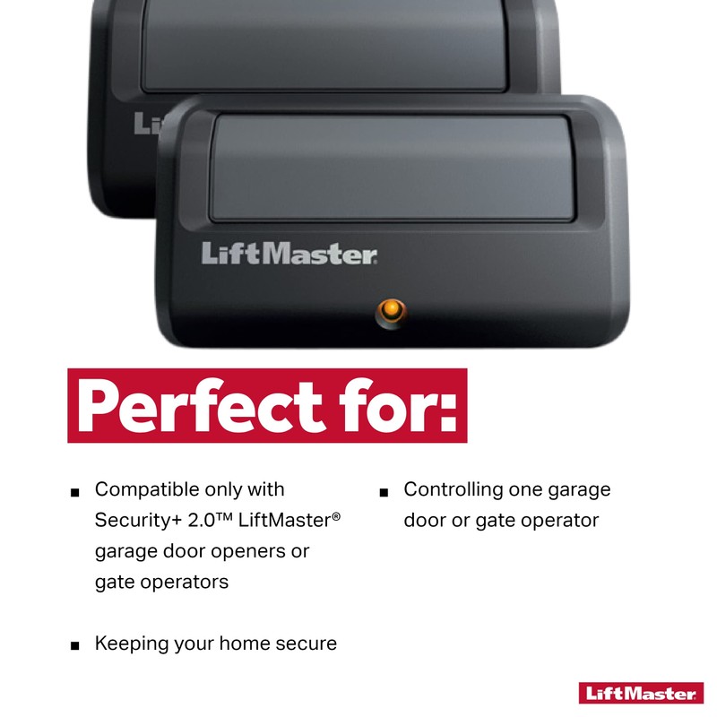 LiftMaster 891LM Security+ 2.0 1-Button Gate Operator Remote Control with