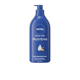 NIVEA Body Milk Nutritive (1 x 625 ml), Body Milk Moisturises 72 Hours, Body Cream with Almond Oil and Hyaluronic Acid, for Dry Skin