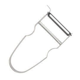 Fackelmann 36122 Castor Vegetable Shaver, Peeler, Vegetable Peeler, Stainless Steel, Grey, 10.8 x 5.2 cm