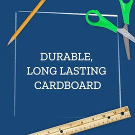 Really Good Stuff Standard Privacy Shields for Student Desks â Set of 12 - Matte - Study Carrel Reduces Distractions - Keep Eyes from Wandering During Tests, Red with School Supplies Pattern