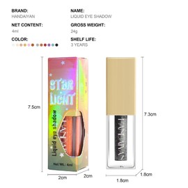 Housn Liquid Glitter Eye Shadow, Long-Lasting Waterproof High Pigment Liquid Glitter Eye Shadow, Starry Sequins Mermaid Eye Shadow, Sparkling Shimmer Metal Eyes Makeup (#01)