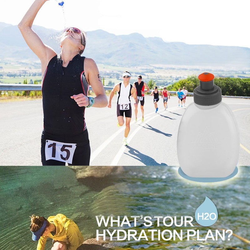 ウォーターボトル スポーツボトル170/250ml ソフト 水筒 BPAフリー 超 軽量 携帯性 ランニング/ハイキング/キャンプ/ジム/自転車 用