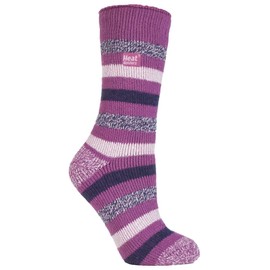 Heat Holders - Womens Thick Colourful Striped 2.3 TOG Winter Warm Thermal Socks (4-8 uk, Appleby)
