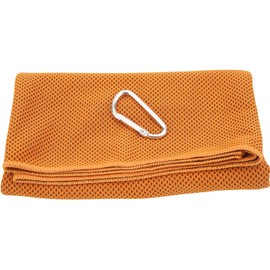 Toalla de Enfriamiento de Microfibra Patrón de Gofre de Hielo Suave de Secado Rápido para Deportes Fitness Naranja 1 Unidad