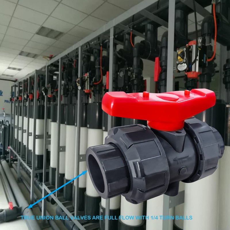 2 Inch UPVC Slip Socket End True Union Ball Valve