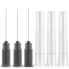 100Pcs 22 Gauge 1 Inch Needle 22G Sterile Disposable Injection Needles with Cap for Lab Measuring and Plants, Individually Sealed Packaged