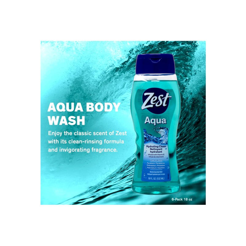 Zest Body Wash Aqua