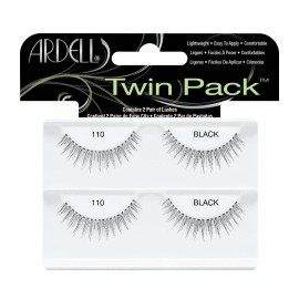 ARDELL TWIN PACK FALSE EYELASHES FAUX EYE LASHES 2 PAIR PER PACK- 110 BLACK -NEW