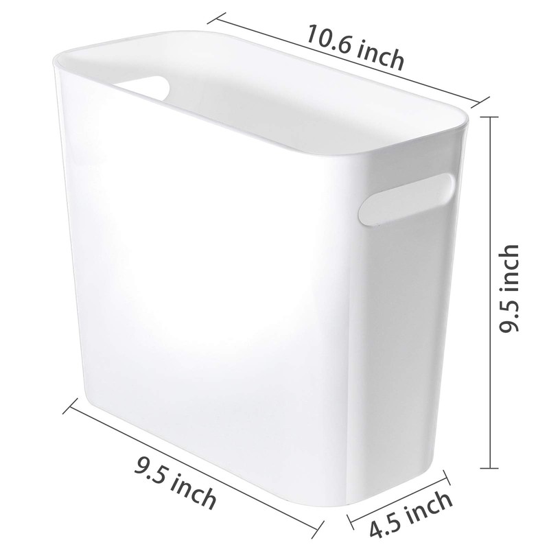 Youngever 1.5 Gallon Slim Trash Can, Plastic Garbage Container Bin,