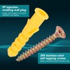 Plastic Expansion Wall Plug Screw Fixings + Self-Tapping Screws Fastener