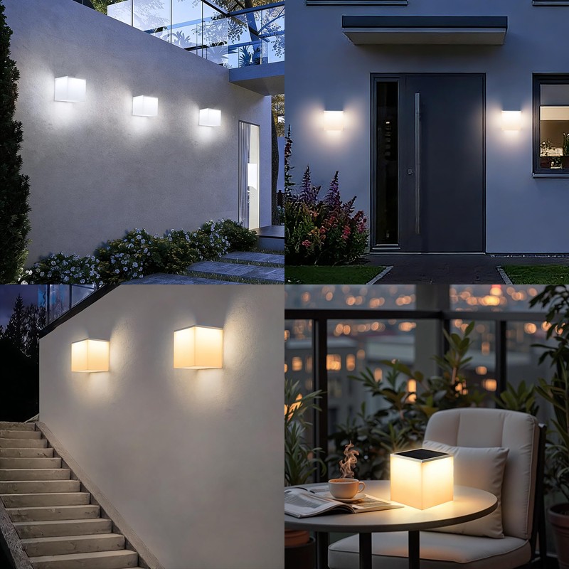 Flacchi Solar Wall Lights 2 Pack - 32 LED Dual-Color