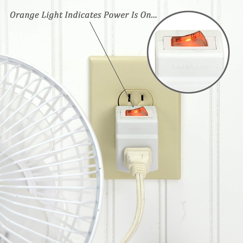 BindMaster 3 Prong Grounded Single Port Power Adapter with Indicator