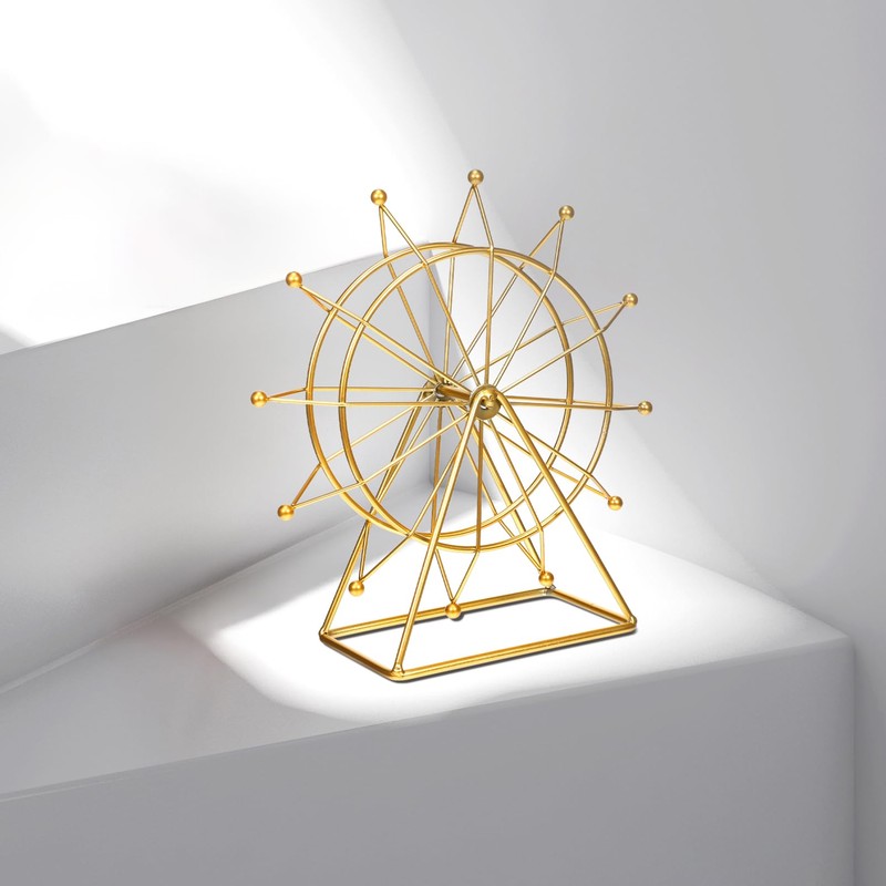 Ferris Wheel Ornament, Iron Ferris Wheel Model, Modern Decor for