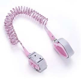 Arnes Pulsera de Seguridad para Niño Antirrobo - Pulsera de Seguridad para Niños 2.5M, Brazalete de seguridad para niños, Correa de Muñeca para Prevenir Perder Bebés, con Bloqueo de Seguridad (Rosa)