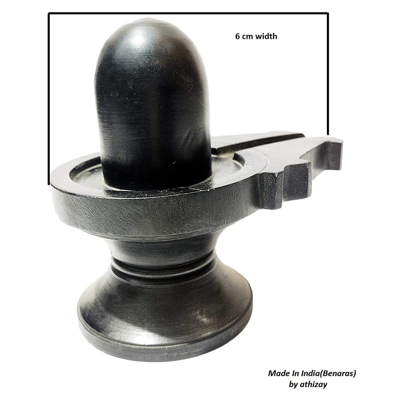 athizay black shivling 6 cm Made in Banaras Shiva Lingam