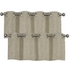 Kitchen Window Valance,Burlap Blackout Grommet Valance for Livining Room/Bathroom/Bedroom,52 Wx18 L Inches,1 Pack-Grey