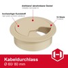 Gedotec Cable grommet desk made of sturdy ABS plastic, pack