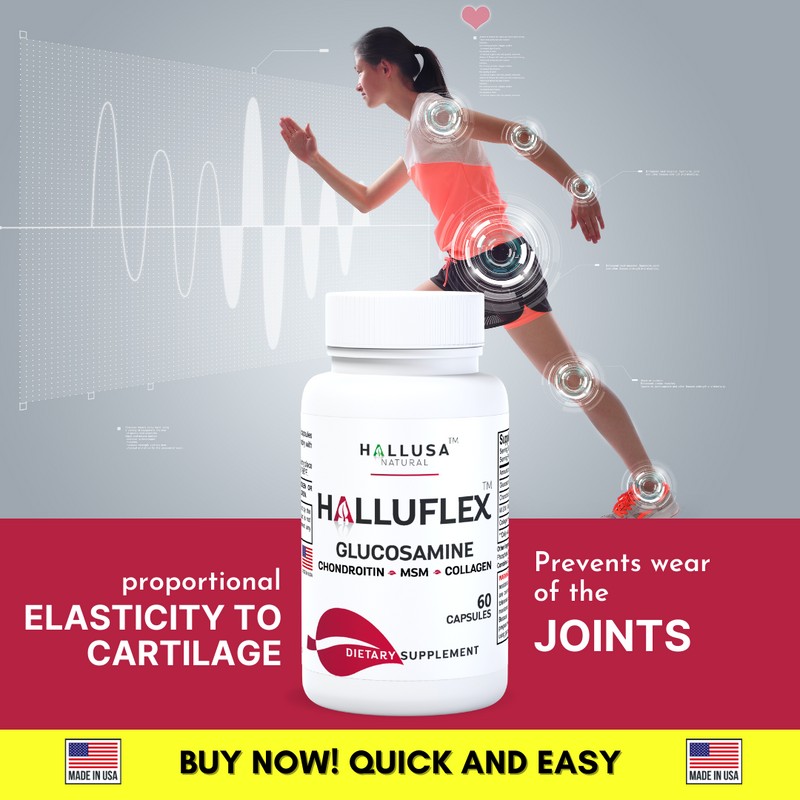 Hallusa Natural HALLUFLEX - Joint Strength & Mobility Support -