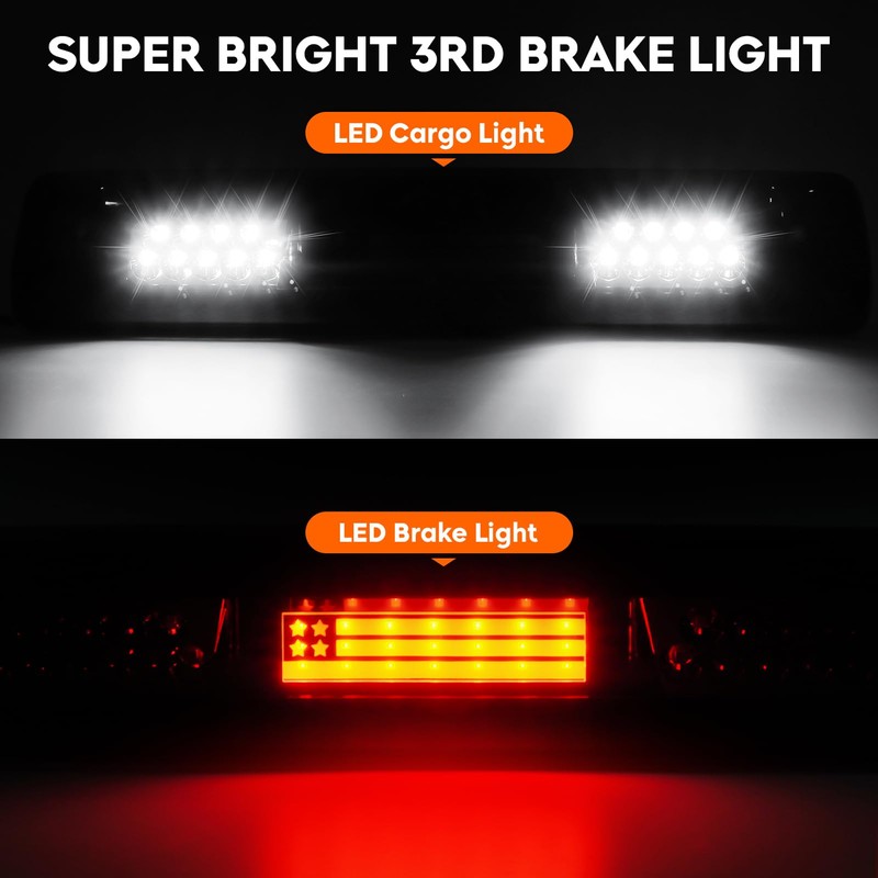 Tresound Tail Light + 3rd Brake Cargo Lamp for 2015-2022