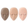 3pcs Lash Mannequin Head Double Layers Realistic Training 3D Rubber