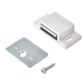 MPJ Shutter Hardware 50631-R 15lb Single Magnetic Catch White/zinc Retail Pack (10)