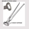 14-Inch Hoof Nipper - Premium Vanadium Steel Farrier Tool with