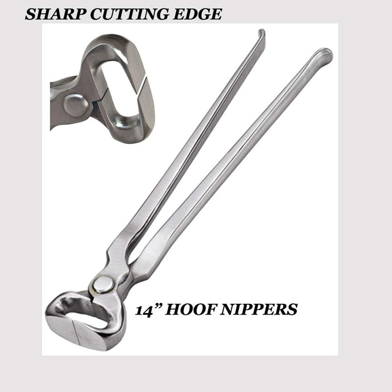 14-Inch Hoof Nipper - Premium Vanadium Steel Farrier Tool with