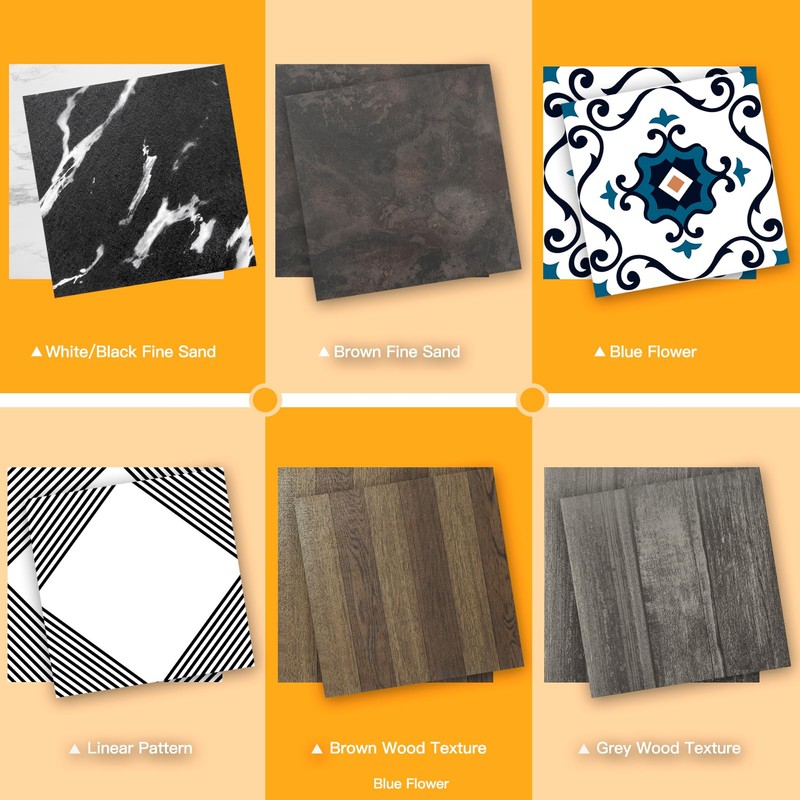 WOWSTAR 30-Pack Peel and Stick 12 x 12in Vinyl Floor