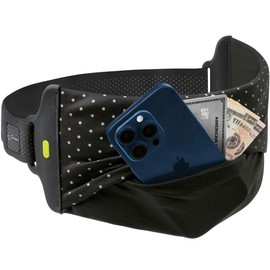 [Bone] Running Pouch, Non-Shaking, Lightweight, Waist Pouch, Large Capacity, Jogging Pouch, Thin, Stomach, Elastic Material, Jogging, Marathon, Walking Pouch, Men's, Women's (L)