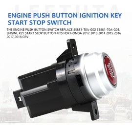 LEETUTA Engine Push Button Ignition Key Start Stop Switch 35881-T0A-G02 35881-T0A-G03 Fit for Honda CRV 2012 2013 2014 2015 2016 2017 2018