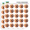 Golden Retriever Dog 2.5cm (1 inch) Scrapbooking Crafting Stickers