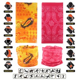 Cutewing - Diadema de cachemira, elástica, sin costuras, para el cuello, pasamontañas, resistencia a los rayos UV, para yoga, senderismo, equitación (12 unidades)