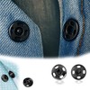Fidqiog 120 Sets Snap Buttons, Black Metal 8.5/10/12mm in Three