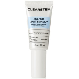 CLEARSTEM SULFUR SPOT&MASK Face Mask for Acne - Sulfur Spot Cleanser Facial Mask - Weekly Acne Face Mask for Clear & Smooth Skin - Made with Kaolin Clay & Glycolic to Reduce Blackheads & Blemishes