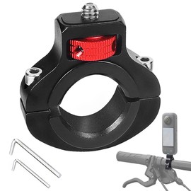 Niewalda Aluminum Bike/Motorcycle Handlebar Mount for GoPro, Insta360, DJI Osmo and Fill Light, 360 Degrees Rotary Motorcycle Camera Mount Side Reinforcement Anti-Reverse