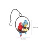 Metal Ring Double Parrot Statue Decorative Resin Perching On Branch