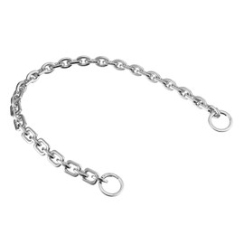 sourcing map Mini Purse Chain Length 23.6inch, Nickel Plated Metal Flat Chain Strap for Shoulder Wallet Handbag Clutch Replacement Strap, Silver