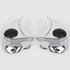 Unbranded Chrome Batwing Fairing Pods W/ Tweeter Complete Kit For