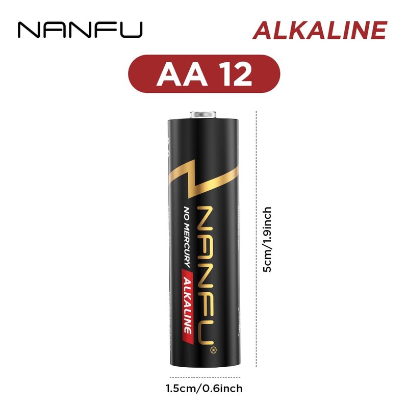 NANFU AA 12 Alkaline Batteries