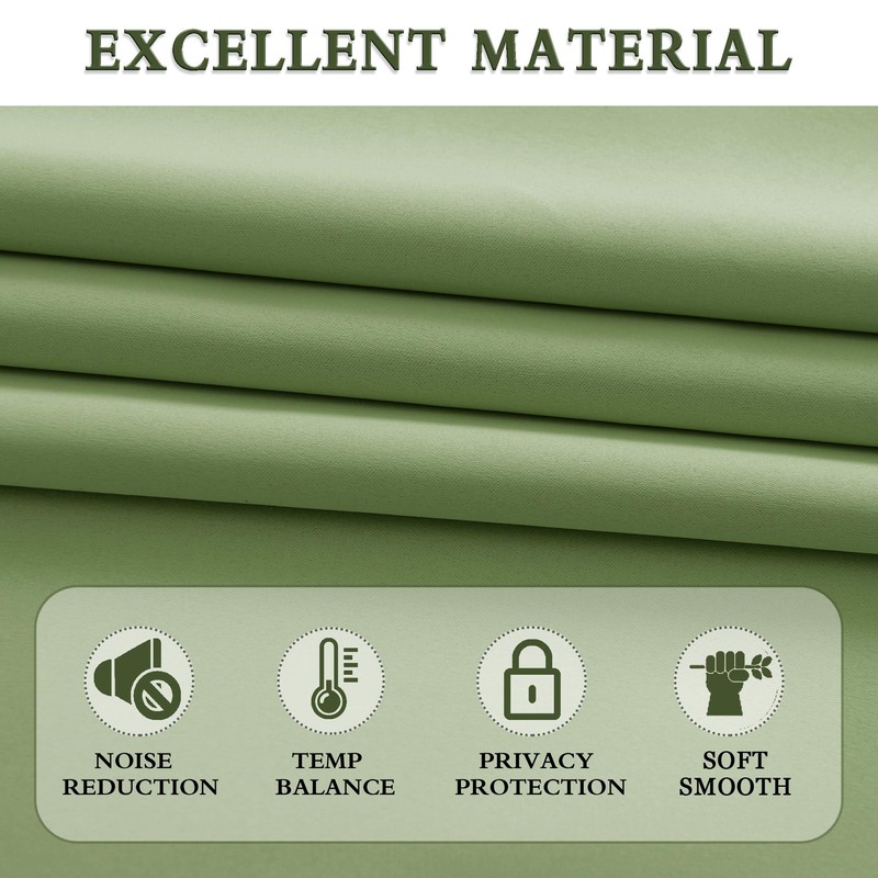 DONREN 2 Panels Blackout Half Curtains for Small Windows -