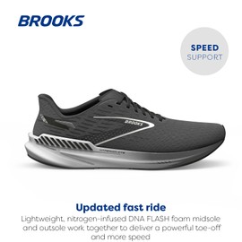 Brooks Men’s Hyperion GTS Supportive Running Shoe - Gunmetal/Black/White - 7 Medium