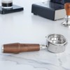 KNODOS 58mm Bottom Portafilter with Walnut Handle for Gaggia Classic,