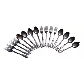 Konnig Juego De Cucharas Soperas Y Tenedores, 36pzs De Acero